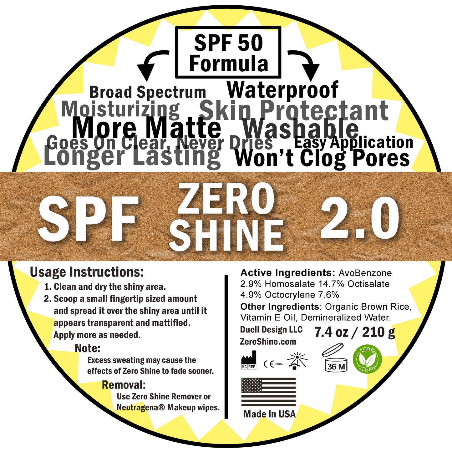 Large SPF Zero Shine